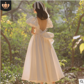 公主風白色小禮服