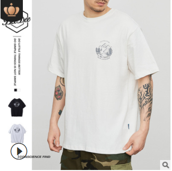 字母印花街頭短袖