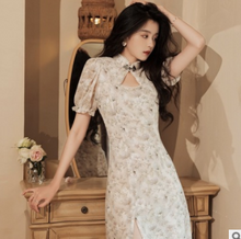 Load image into Gallery viewer, 文藝印花旗袍禮服少女款
